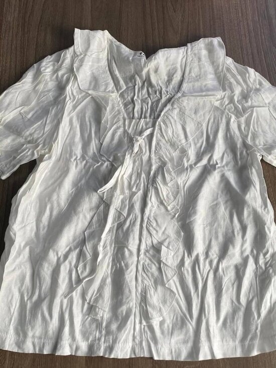 Tops - White Ruffle Top